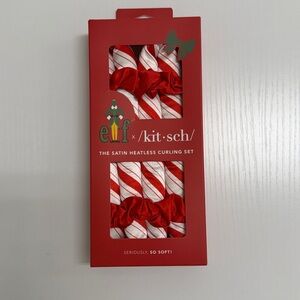 Kitsch Red and White Satin Heatless Curling Set